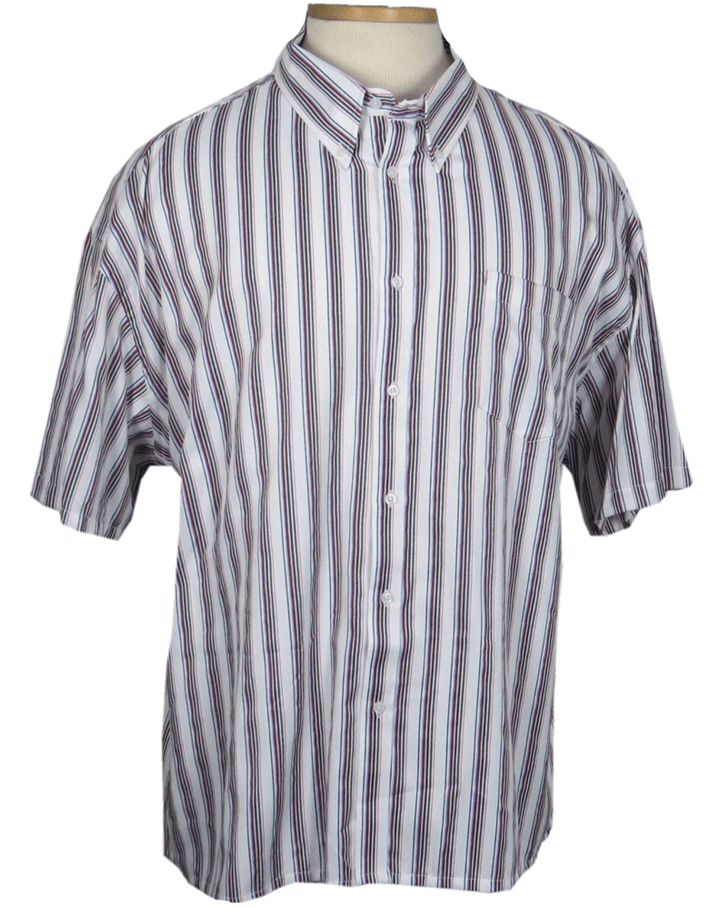 Classics By Falcon Bay White Multi Stripe Sport Shirt 7X, 10X 2 Classics By Falcon Bay White Multi Stripe Sport Shirt 7X, 10X - Image 2