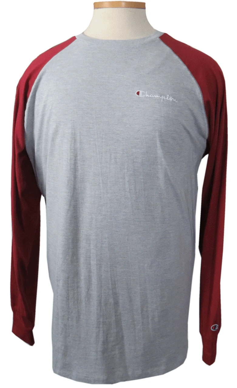 Champion Raglan Long Sleeve Tee Shirt LT, XLT, 2XT 1 Champion Raglan Long Sleeve Tee Shirt LT, XLT, 2XT