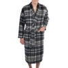 Residence Plush Charcoal Plaid Robe 1X/2X -Big and Tall Outlet charcplaidresrobe 09961.1553019083