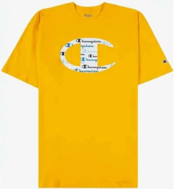 Champion Script In Logo Short Sleeve T Shirt 4 Colors Sizes 3XT, 4X, 4XT -Big and Tall Outlet chgold1 69793.1743097683