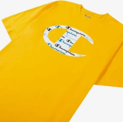 Champion Script In Logo Short Sleeve T Shirt 4 Colors Sizes 3XT, 4X, 4XT -Big and Tall Outlet chgold2 42123.1743097699
