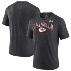Fanatics Kansas City Chiefs Conference Champion Heather Charcoal Tee Shirt 2XT, 3X, 3XT, 4X