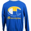 Champion Royal Blue Crew Sweatshirt With Yellow Logo 2X, 3X 4 Champion Royal Blue Crew Sweatshirt With Yellow Logo 2X, 3X -Big and Tall Outlet chmpcrewblyell 37085.1689191922