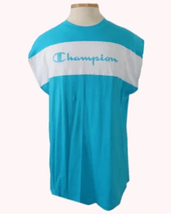 Champion Script Logo Chest Stripe Muscle Tee 3 Colors XLT, 2X, 2XT, 3X