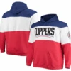 Fanatics LA Clippers Colorblock Wordmark Pullover Hoodie 2X -Big and Tall Outlet clippershoodie 23295.1714492486