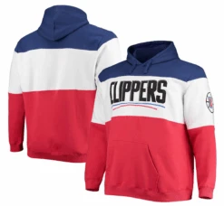 Fanatics LA Clippers Colorblock Wordmark Pullover Hoodie 2X