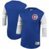 Mitchell & Ness Chicago Cubs 3/4 Sleeve Henley 2XT -Big and Tall Outlet cubshenley 78695.1597779397