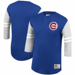 Mitchell & Ness Chicago Cubs 3/4 Sleeve Henley 2XT