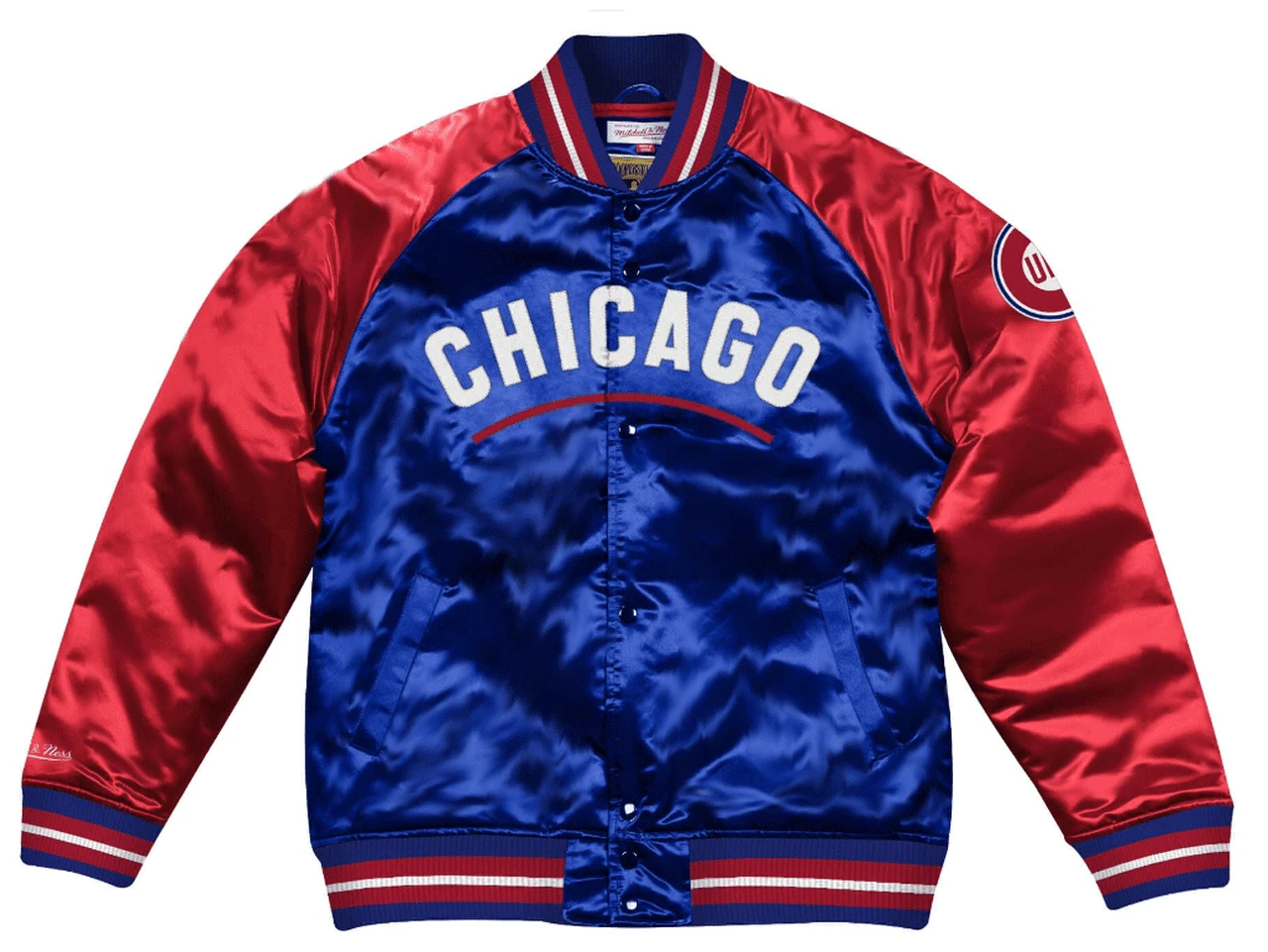 Mitchell & Ness Chicago Cubs Tough Season Satin Jacket 2XT 2 Mitchell & Ness Chicago Cubs Tough Season Satin Jacket 2XT - Image 2