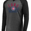 Fanatics Chicago Cubs Charcoal Long Sleeve Raglan Tee Shirt, 2XT, 3X, 3XT, 4X, 5X -Big and Tall Outlet cubslsraglan 87758.1754071307