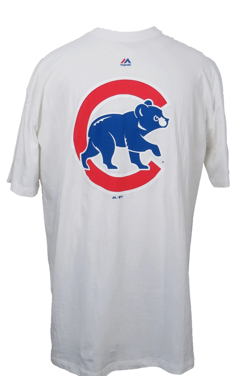 Majestic Chicago Cubs Walking Bear White Tee 3XT 1 Majestic Chicago Cubs Walking Bear White Tee 3XT