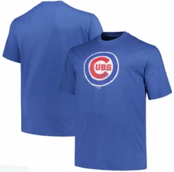 Profile Chicago Cubs Weathered Look Short Sleeve Tee Shirt, XLT, 2XT, 3X, 4XT, 5X, 5XT, 6X