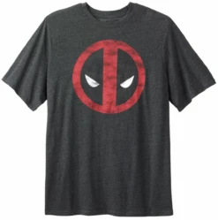 Marvel Comics Deadpool Heather Charcoal Printed Tee XLT