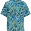 Edwards Royal Blue Leaf Print Camp Shirt, 2X, 3X, 5X -Big and Tall Outlet edsblueleafcamp 26921.1755626320