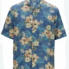 Edwards Riviera Blue Hibiscus Camp Shirt, 2X, 3X, 4X, 6X -Big and Tall Outlet edshibiscusblue 18598.1755631409
