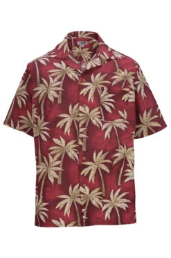 Edwards Tropical Palm Tree Hawaiian Camp Shirt, 2X