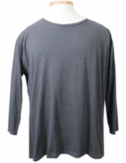 Everyday Essential 3/4 Sleeve Charcoal Tee 3X, 4X