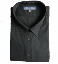 Falcon Bay Comfort Collar Long Sleeve Black Dress Shirt 17.5. 18