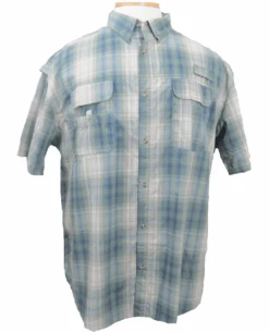 Falcon Bay Olive & Tan Plaid Fishing Shirt 2XT, 3X