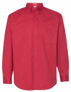 Featherlite Long Sleeve Heather Red Stain Resistant Twill Shirt 4X