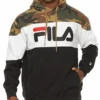 Fila Colorblock Camo, White And Black Fleece Hoodie 2X, 3X, 4X