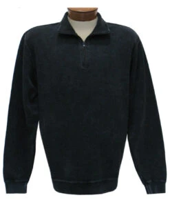 F/X Fusion 1/4 Zip Sandwashed Corded Sweater 5 Colors LT, XLT, 2X, 2XT, 3X, 3XT, 4X, 4XT, 5X -Big and Tall Outlet fusionswtrblack 14011.1582824440