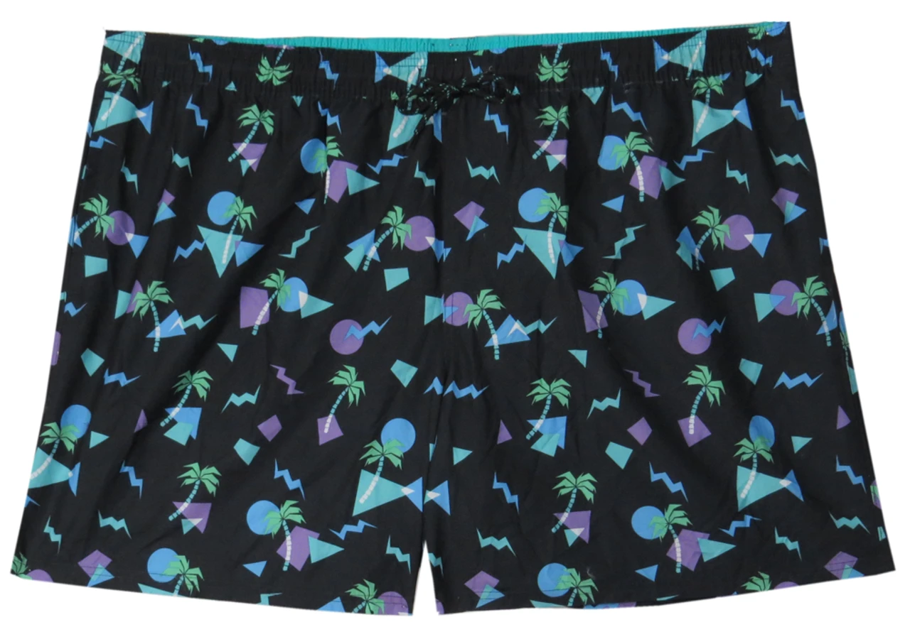 Geometric Palm Tree Print Swim Trunks 3X 1 Geometric Palm Tree Print Swim Trunks 3X