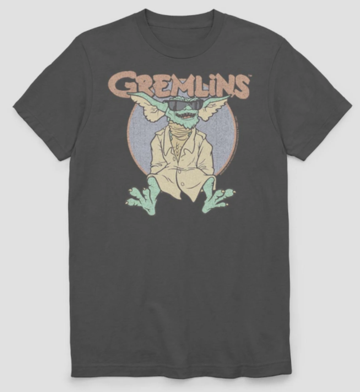 Gremlins Heather Charcoal Printed Tee Shirt 2XT 1 Gremlins Heather Charcoal Printed Tee Shirt 2XT
