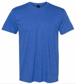 Hanes Heather Blue Short Sleeve Tee Shirt 4X, 5X