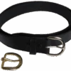 Catalog Label Black Leather Belt With 2 Interchangeable Buckles Size 42/44, 46/48, 50/52, 54/56 -Big and Tall Outlet hbblk2buckle2 02217.1690313531