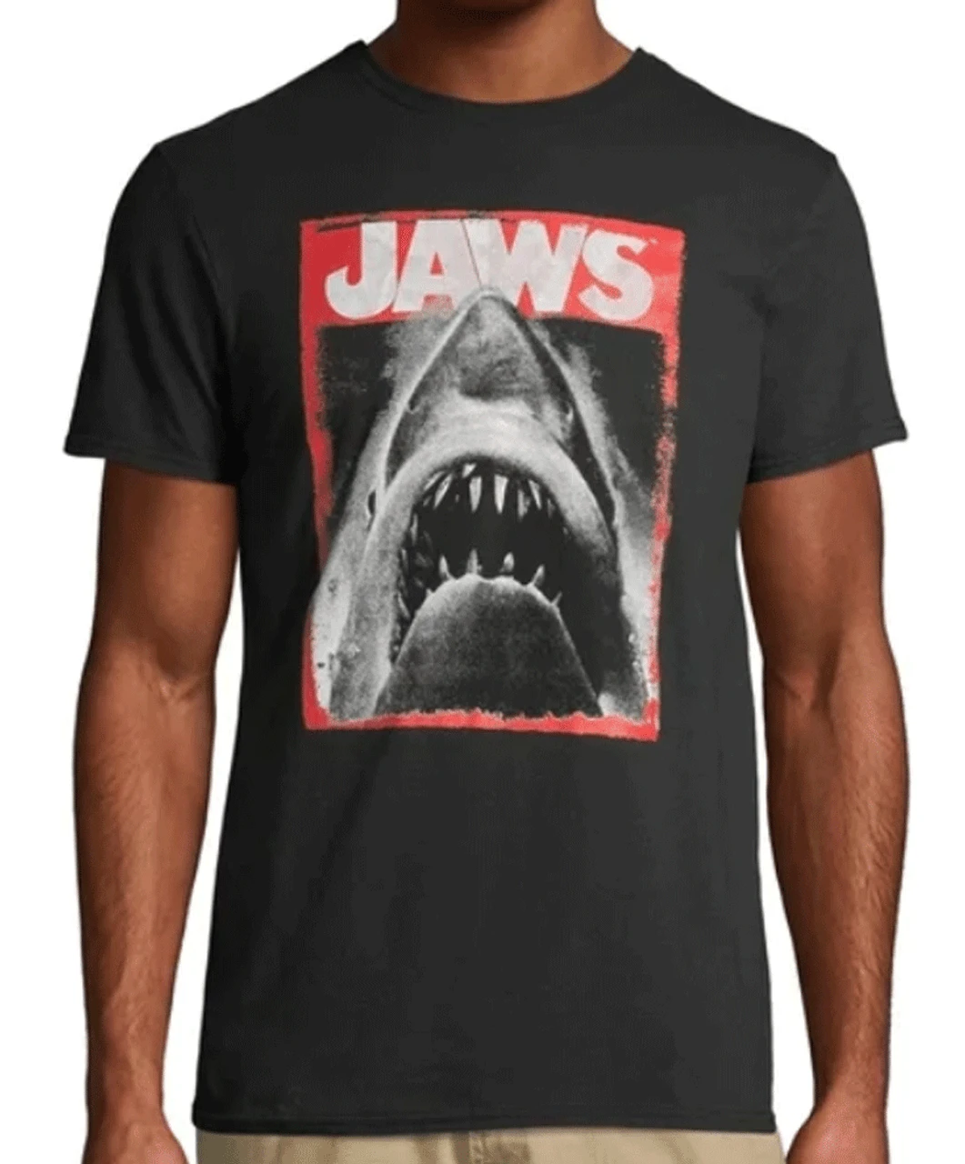 Jaws Short Sleeve Crew Neck Printed Tee, 3X 1 Jaws Short Sleeve Crew Neck Printed Tee, 3X