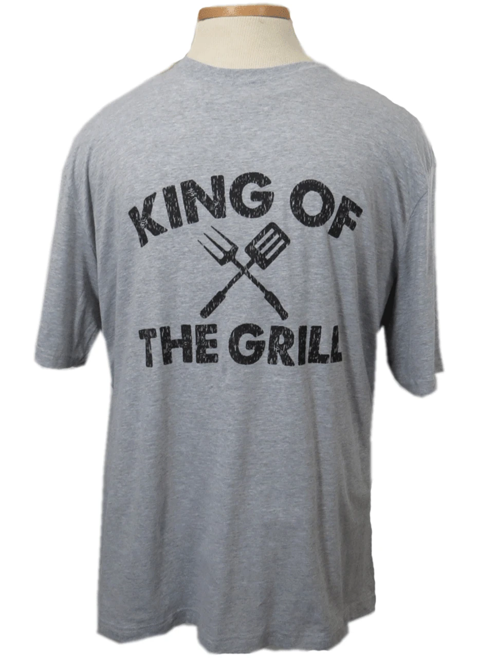 King Of The Grill Printed Tee 5 Colors 3X, 4X, 5X 1 King Of The Grill Printed Tee 5 Colors 3X, 4X, 5X