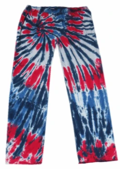 King Size 2 Piece Red, White And Blue Tie Dye Lounge Set LT, XLT -Big and Tall Outlet kstiedyebottom 25645.1732217249