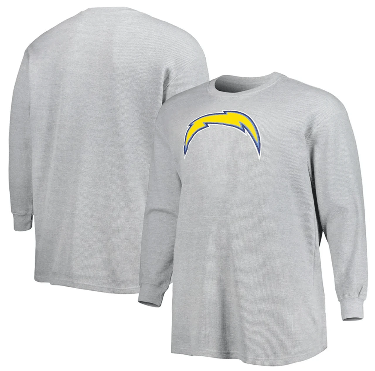 Fanatics Branded Los Angeles Chargers Long Sleeve Waffle Knit Thermal Shirt 2X, 2XT, 3X, 3XT, 4XT 1 Fanatics Branded Los Angeles Chargers Long Sleeve Waffle Knit Thermal Shirt 2X, 2XT, 3X, 3XT, 4XT