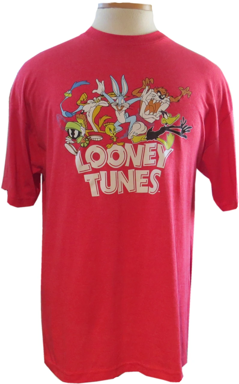 Looney Tunes Bugs & Gang Heather Red Tee Shirt 2XT, 4X 2 Looney Tunes Bugs & Gang Heather Red Tee Shirt 2XT, 4X - Image 2
