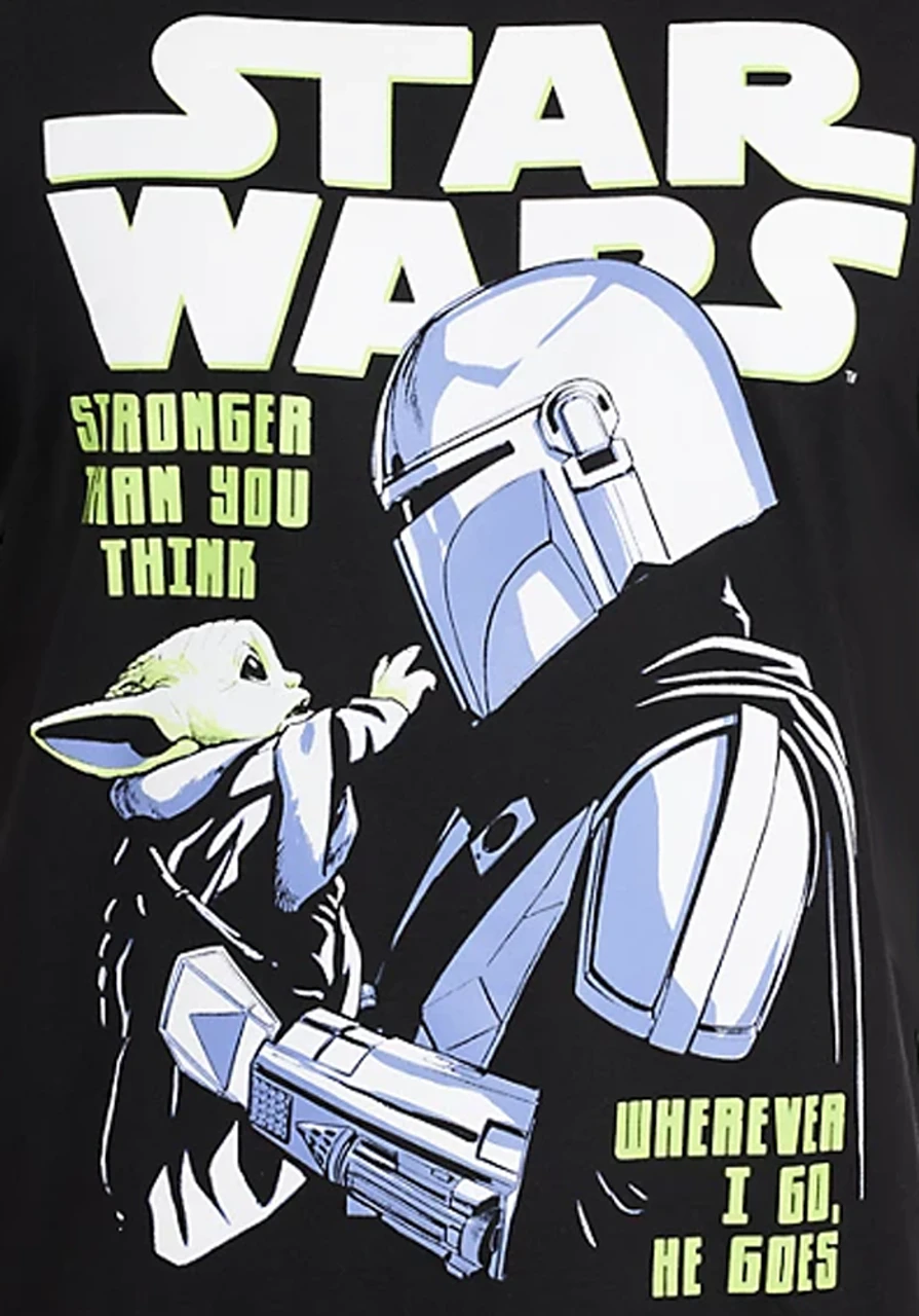 Star Wars Mandalorian And Grogu Pulp Cover Graphic Tee 3XT 2 Star Wars Mandalorian And Grogu Pulp Cover Graphic Tee 3XT - Image 2