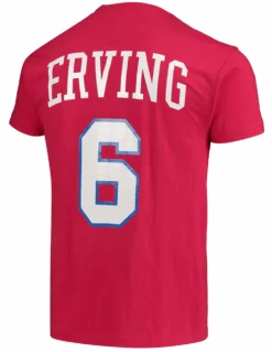 Mitchell & Ness Philadelphia 76'ers Julius Erving Name And Number Tee Shirt, 3X, 4X -Big and Tall Outlet mnsixerservingteeback 90876.1698425984