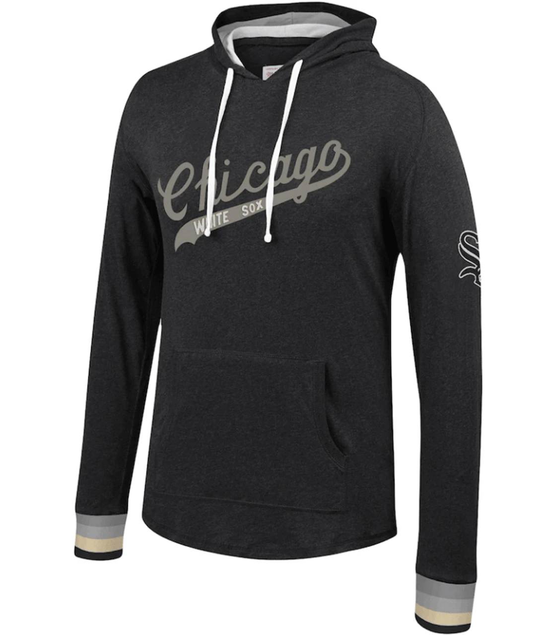 Mitchell & Ness Chicago White Sox Lightweight Pullover Heather Black Hoodie XLT, 2XT, 3XT 2 Mitchell & Ness Chicago White Sox Lightweight Pullover Heather Black Hoodie XLT, 2XT, 3XT - Image 2