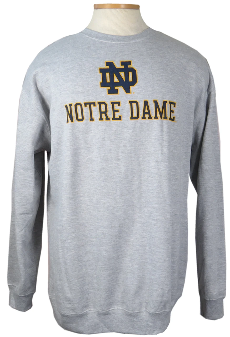 Fanatics Notre Dame Heather Gray Crew Neck Sweatshirt XLT, 2XT 1 Fanatics Notre Dame Heather Gray Crew Neck Sweatshirt XLT, 2XT