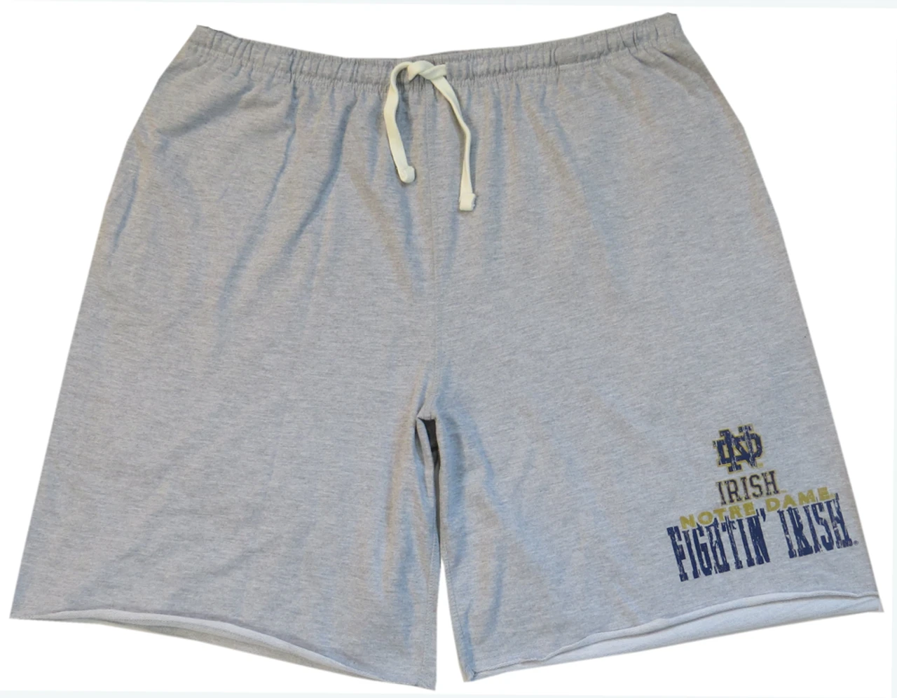 Concept Sports Notre Dame Heather Gray French Terry Shorts 1X, 3X, 4X 1 Concept Sports Notre Dame Heather Gray French Terry Shorts 1X, 3X, 4X