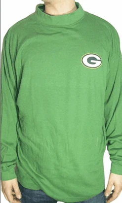 NFL Green Bay Packers Long Sleeve Mock Neck 2 Colors 3X, 4X, 5X, 7X 3 NFL Green Bay Packers Long Sleeve Mock Neck 2 Colors 3X, 4X, 5X, 7X -Big and Tall Outlet packsmockneckgrn 04900.1666370099