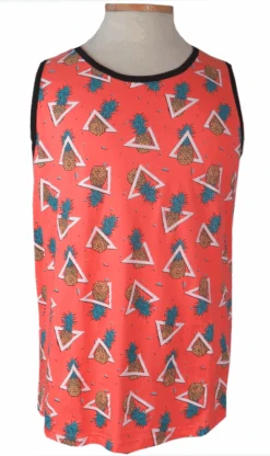 PX Coral Pineapple Print Tank Top 1X, 4X