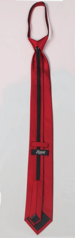 Salem Neckwear Extra Long Zippit Tie, Textured Solids, 5 Colors -Big and Tall Outlet redzippittie 35244.1722973270