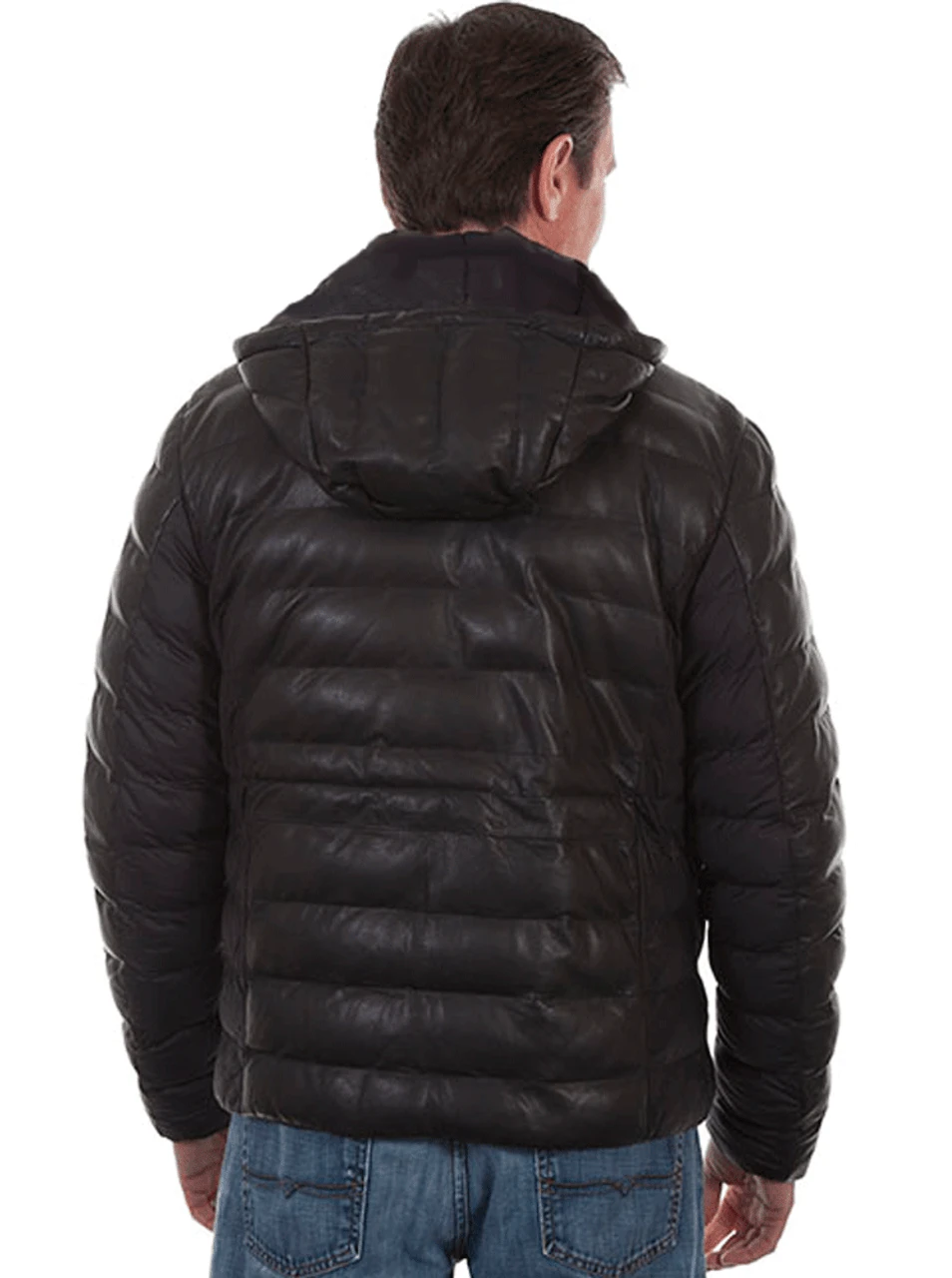 Scully Reversible Hooded Black Leather Jacket LT, XLT, 2X, 2XT, 3X, 5X 2 Scully Reversible Hooded Black Leather Jacket LT, XLT, 2X, 2XT, 3X, 5X - Image 2