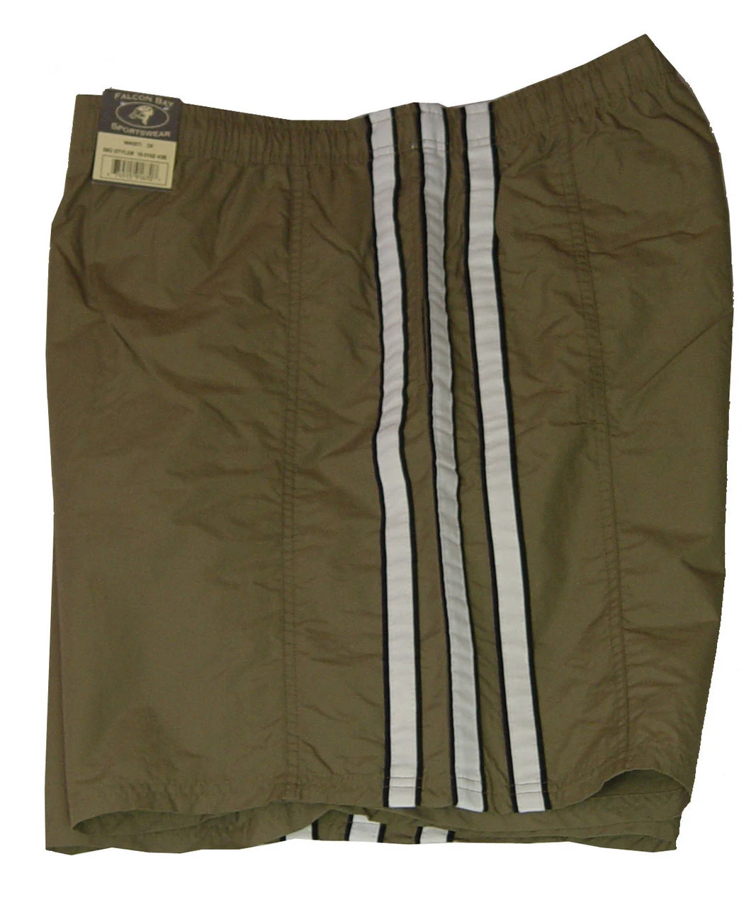 Falcon Bay Tan Swim Trunks With Stripes 3X, 4X 1 Falcon Bay Tan Swim Trunks With Stripes 3X, 4X