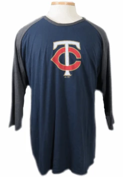 Majestic MLB Minnesota Twins 3/4 Sleeve Raglan Tee 5X, 6X