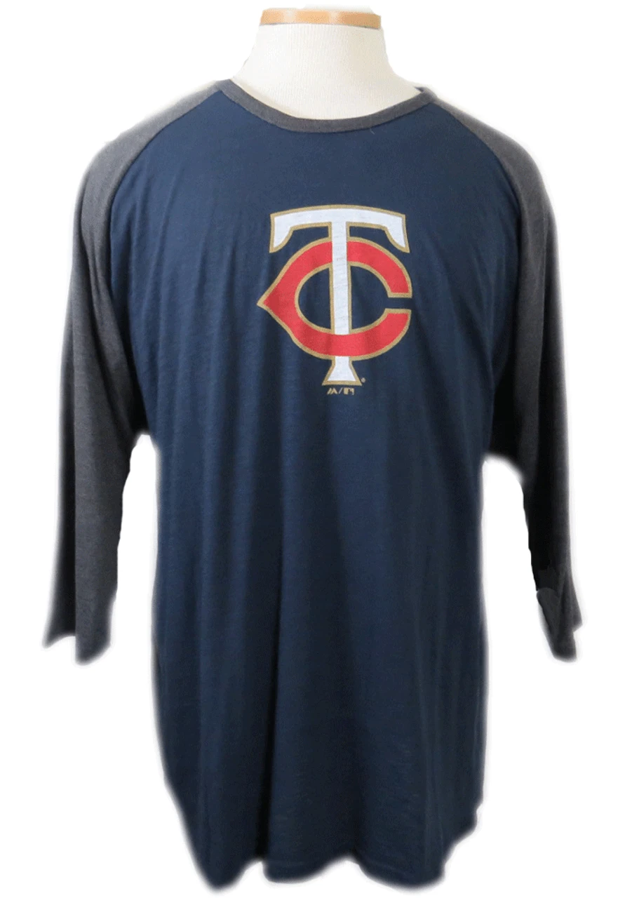 Majestic MLB Minnesota Twins 3/4 Sleeve Raglan Tee 5X, 6X 1 Majestic MLB Minnesota Twins 3/4 Sleeve Raglan Tee 5X, 6X