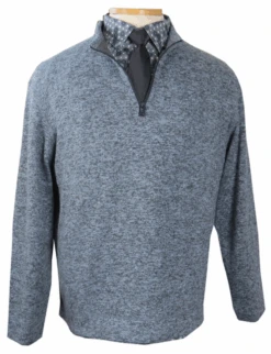 Premium Big & Tall Catalog Label Quarter Zip Fleece Sweater 3 Colors LT, XLT, 2X, 2XT, 3X, 3XT, 4X