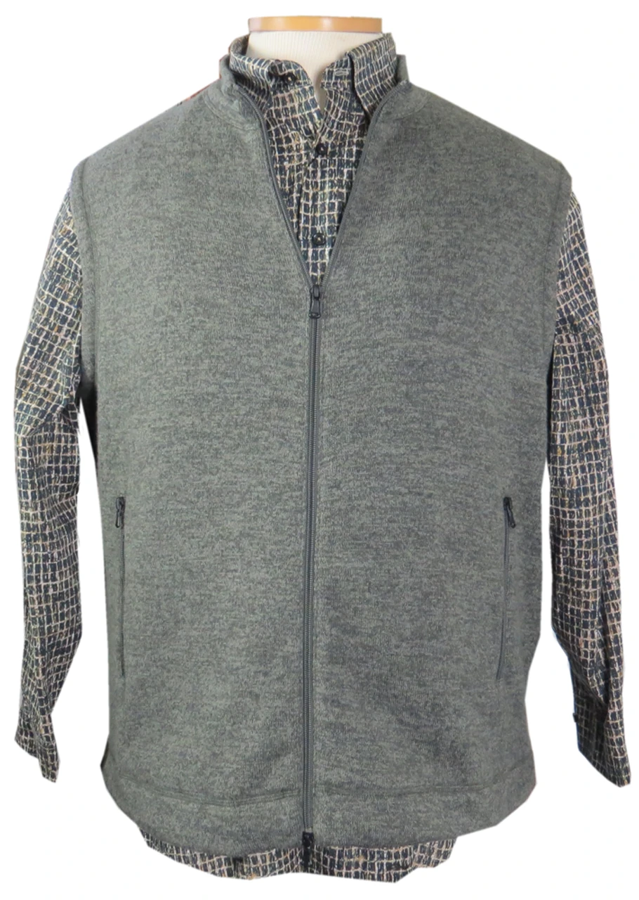 Premium Big & Tall Catalog Label Full Zip Fleece Sweater Vest LT, XLT, 2X, 2XT, 3X, 3XT 3 Premium Big & Tall Catalog Label Full Zip Fleece Sweater Vest LT, XLT, 2X, 2XT, 3X, 3XT - Image 3