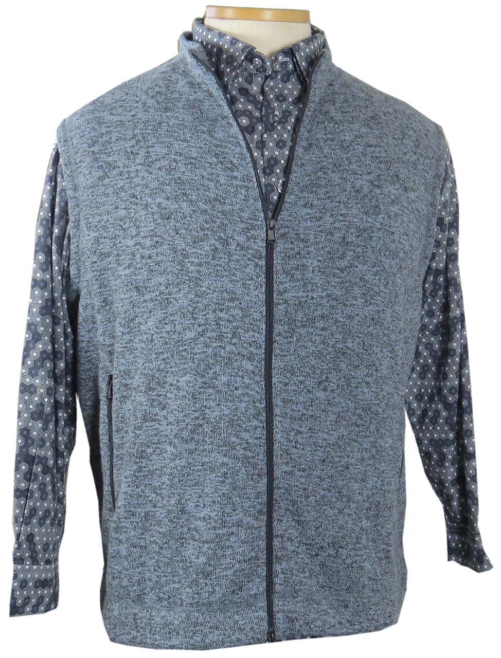 Premium Big & Tall Catalog Label Full Zip Fleece Sweater Vest LT, XLT, 2X, 2XT, 3X, 3XT 2 Premium Big & Tall Catalog Label Full Zip Fleece Sweater Vest LT, XLT, 2X, 2XT, 3X, 3XT - Image 2